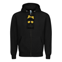 Black Yellow Flower Mom Skull Zipper Hoodie - Bettercallsaul