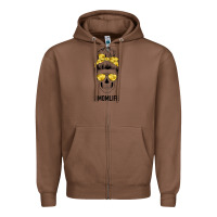 Chestnut Yellow Flower Mom Skull Zipper Hoodie - Bettercallsaul