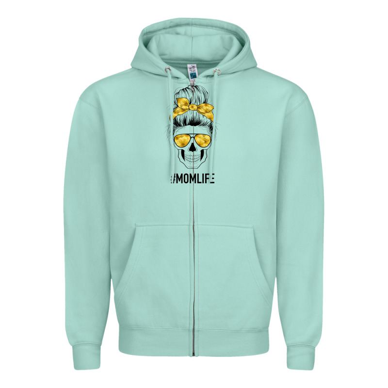 Yellow Flower Mom Skull Zipper Hoodie by Bettercallsaul | Teevron