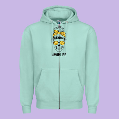 Yellow Flower Mom Skull Zipper Hoodie Designed By Bettercallsaul