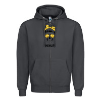 Smoke Yellow Flower Mom Skull Zipper Hoodie - Bettercallsaul