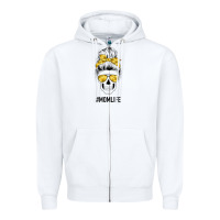 White Yellow Flower Mom Skull Zipper Hoodie - Bettercallsaul