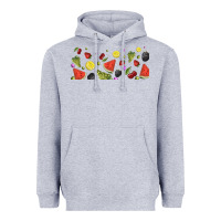 Heather Grey summer fruits Heavyweight Hoodie - TumblerDesignByShophia