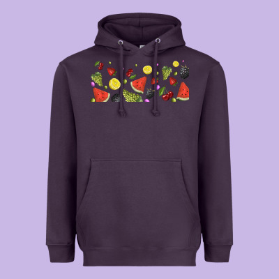 Summer Fruits Heavyweight Hoodie Designed By Tumblerdesignbyshophia