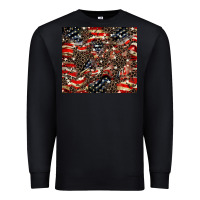 Black American flag leopard tumbler Premium Sweatshirt - HowdyJamesFarm