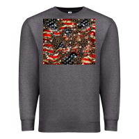 Charcoal Heather American flag leopard tumbler Premium Sweatshirt - HowdyJamesFarm