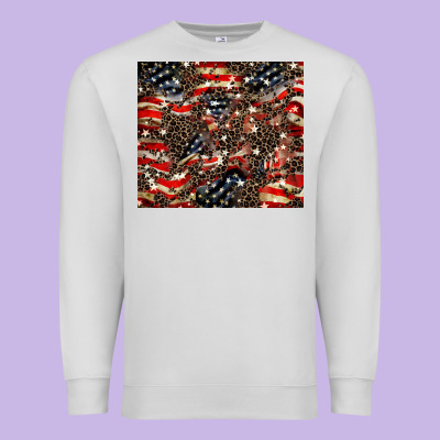 American Flag Leopard Tumbler Premium Sweatshirt Designed By Howdyjamesfarm