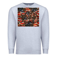 Heather Grey American flag leopard tumbler Premium Sweatshirt - HowdyJamesFarm