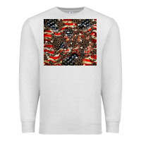 Oatmeal Heather American flag leopard tumbler Premium Sweatshirt - HowdyJamesFarm
