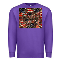 Purple American flag leopard tumbler Premium Sweatshirt - HowdyJamesFarm