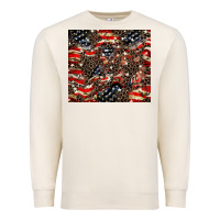 Sandshell American flag leopard tumbler Premium Sweatshirt - HowdyJamesFarm