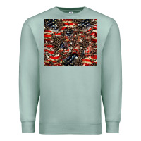 Seafoam American flag leopard tumbler Premium Sweatshirt - HowdyJamesFarm