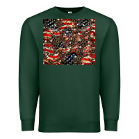 Sports Green American flag leopard tumbler Premium Sweatshirt - HowdyJamesFarm