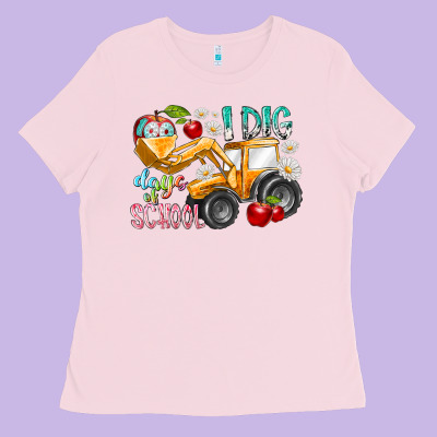 I Dig 100 Days Of School Ladies Tee Designed By Racoondesign