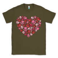 Army Green dog valentine Classic Tee - MaliasSmallBusiness