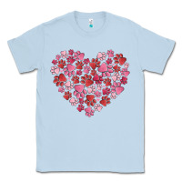Dusty Blue dog valentine Classic Tee - MaliasSmallBusiness