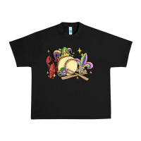 Black mardi gras baseball Urban Heavy Tee - MaliasSmallBusiness