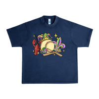 Navy mardi gras baseball Urban Heavy Tee - MaliasSmallBusiness