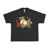Pigment Black mardi gras baseball Urban Heavy Tee - MaliasSmallBusiness