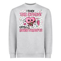 Heather Grey i teach the cutest little sweethearts Heavyweight Sweatshirt - MaliasSmallBusiness