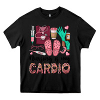 Black nursing is my cardio Heavy Core Tee - BarkalooDesign