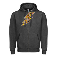 Charcoal Heather Sunflower and Skull Lightning Zipper Hoodie - Bettercallsaul