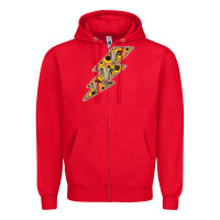 Red Sunflower and Skull Lightning Zipper Hoodie - Bettercallsaul