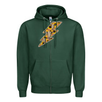 Sunflower And Skull Lightning Zipper Hoodie | Teevron