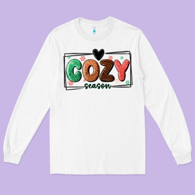 Cozy Season Long Sleeve Tee Designed By Maliassmallbusiness