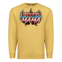 Antique Gold American mama 4th of july Premium Sweatshirt - HowdyJamesFarm