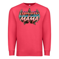 Cardinal American mama 4th of july Premium Sweatshirt - HowdyJamesFarm