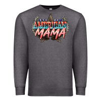 Charcoal Heather American mama 4th of july Premium Sweatshirt - HowdyJamesFarm