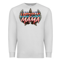 Dove Grey American mama 4th of july Premium Sweatshirt - HowdyJamesFarm