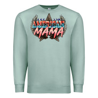 Seafoam American mama 4th of july Premium Sweatshirt - HowdyJamesFarm