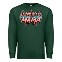 Sports Green American mama 4th of july Premium Sweatshirt - HowdyJamesFarm