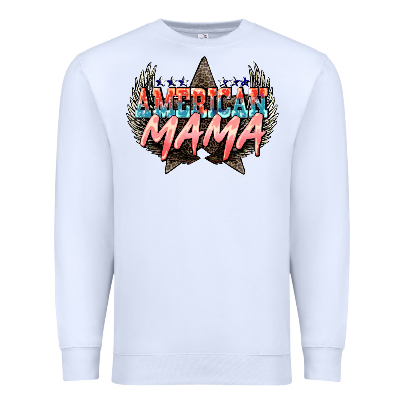 American Mama 4th Of July Premium Sweatshirt by HowdyJamesFarm | Teevron