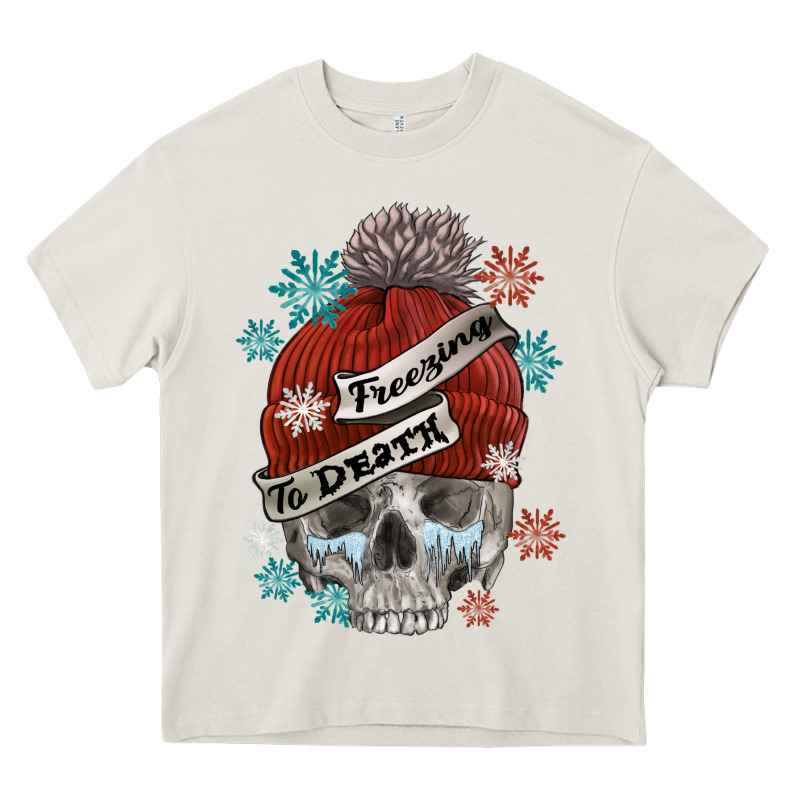 Freezing To Death Skull Heavy Core Tee by FaDigitalArtStudio | Teevron