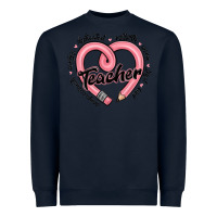 Navy valentine's day pencil heart teacher quotes Heavyweight Sweatshirt - MaliasSmallBusiness