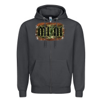 Smoke Camouflage Patterned Mini Tried Zipper Hoodie - Bettercallsaul