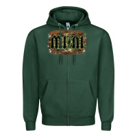 Sports Green Camouflage Patterned Mini Tried Zipper Hoodie - Bettercallsaul