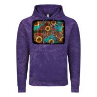 Cloud Purple christmas sunflowers and buffalo plaid background Vintage Hoodie - Jasminsmagicworld