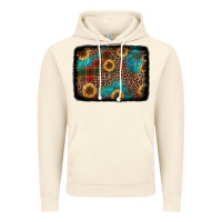 Vintage Artic christmas sunflowers and buffalo plaid background Vintage Hoodie - Jasminsmagicworld