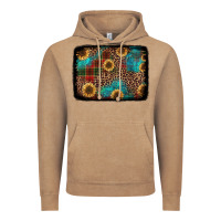 Christmas Sunflowers And Buffalo Plaid Background Vintage Hoodie | Teevron
