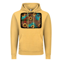 Vintage Mustard christmas sunflowers and buffalo plaid background Vintage Hoodie - Jasminsmagicworld