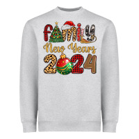 Heather Grey family new years 2024 Heavyweight Sweatshirt - MaliasSmallBusiness
