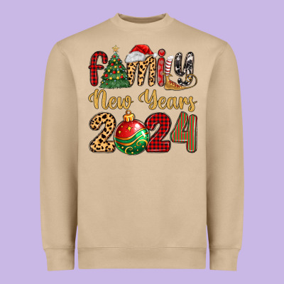 Family New Years 2024 Heavyweight Sweatshirt Designed By Maliassmallbusiness