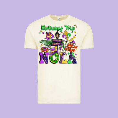 Birthday Trip Nola Vintage Tee Designed By Jahusdesignshop