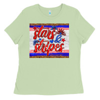 Matcha stars and stripes tumbler Ladies Tee - HRA Design Shop