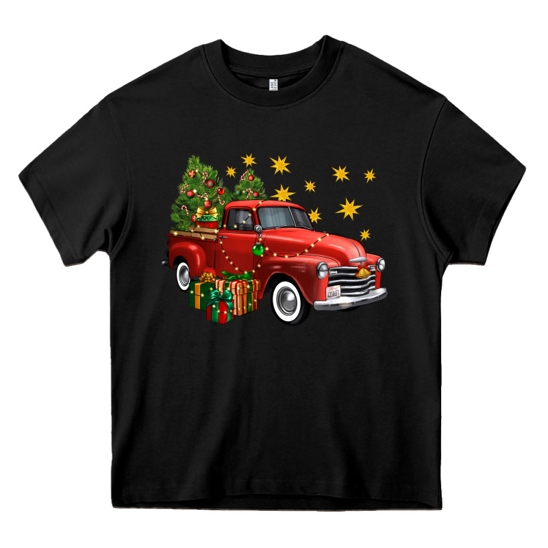 Christmas Truck Heavy Core Tee by FaDigitalArtStudio | Teevron