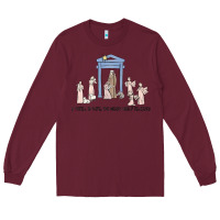 Burgundy a thrill of hope nativity Long Sleeve Tee - MaliasSmallBusiness